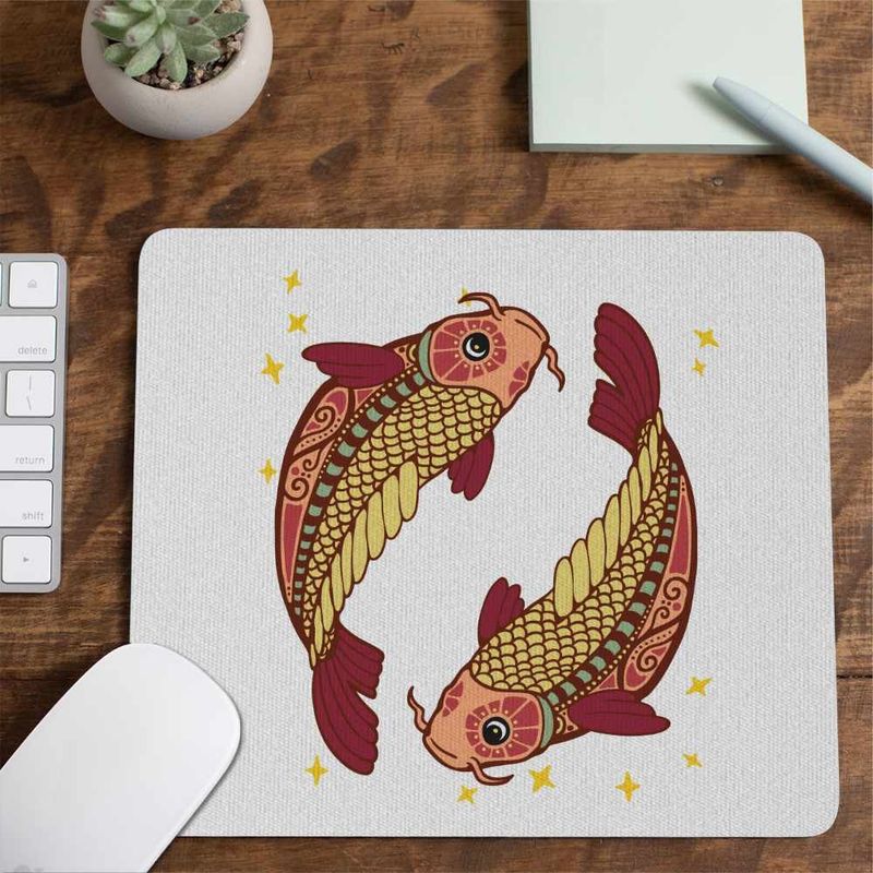 PC, gaming si accesorii - Periferice PC - Mousepad - Mousepad Pesti Zodiac Horoscop Pisces Mandala Astrologie CoolTrend, 21x19cm - Infinity.ro