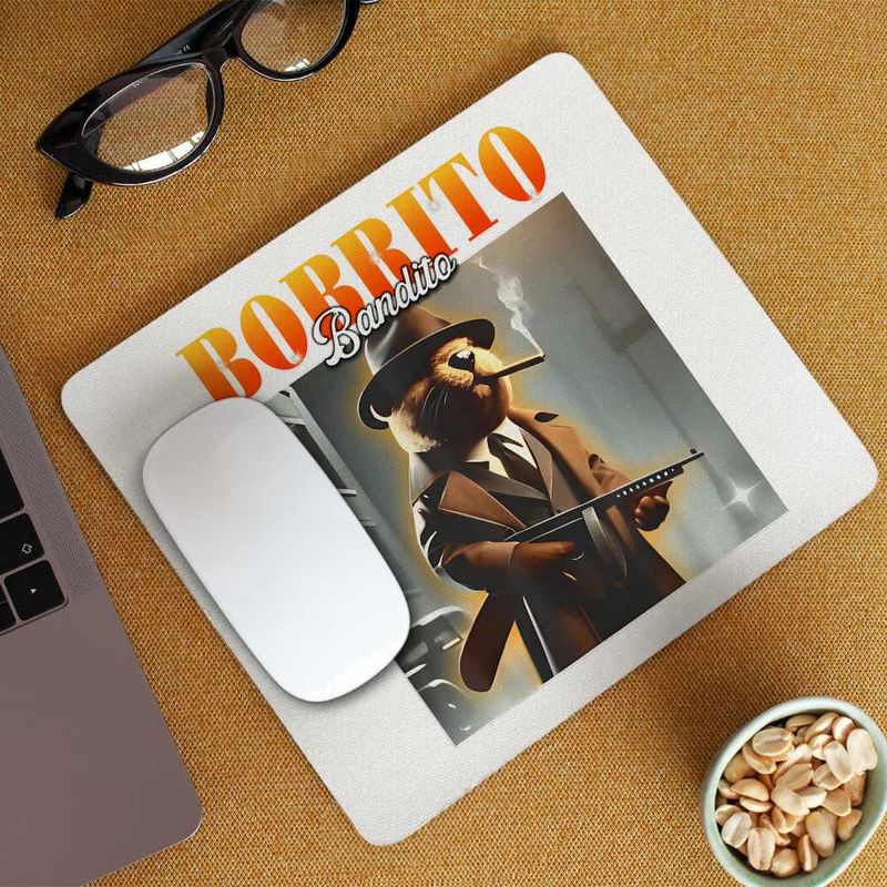 PC, gaming si accesorii - Periferice PC - Mousepad - Mousepad Borrito Bandito Italian Meme Brainrot Brain Rot CoolTrend, 21x19cm - Infinity.ro