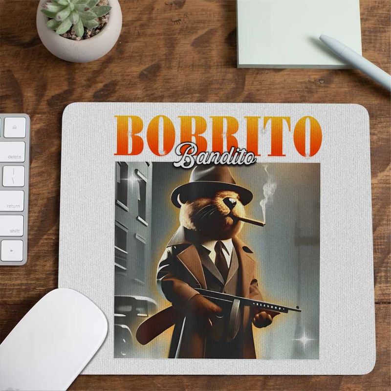 PC, gaming si accesorii - Periferice PC - Mousepad - Mousepad Borrito Bandito Italian Meme Brainrot Brain Rot CoolTrend, 21x19cm - Infinity.ro