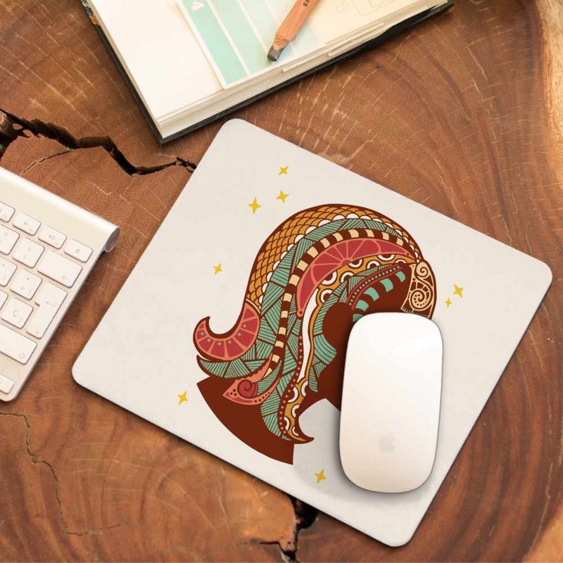 PC, gaming si accesorii - Periferice PC - Mousepad - Mousepad Fecioara Zodiac Horoscop Virgo Mandala Astrologie CoolTrend, 21x19cm - Infinity.ro