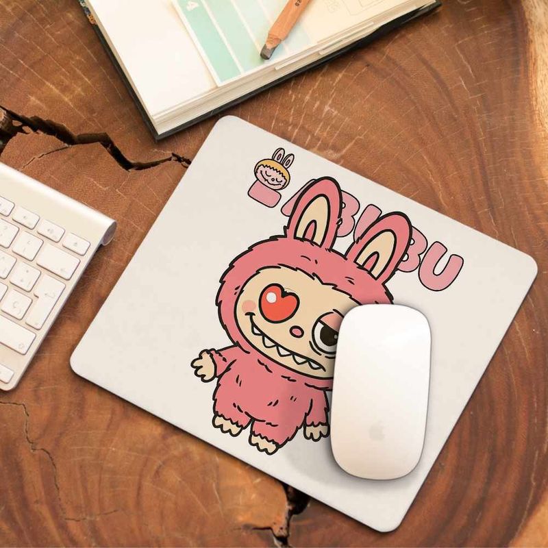PC, gaming si accesorii - Periferice PC - Mousepad - Mousepad Labubu Heartbreak Dragobete Valentines Day Iubi CoolTrend, 21x19cm - Infinity.ro