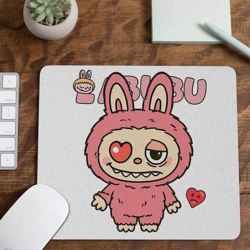 PC, gaming si accesorii - Periferice PC - Mousepad - Mousepad Labubu Heartbreak Dragobete Valentines Day Iubi CoolTrend, 21x19cm - Infinity.ro
