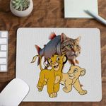 PC, gaming si accesorii - Periferice PC - Mousepad - Mousepad Trulimero Trulichina Pisica Peste Regele Leu Simba CoolTrend, 21x19cm - Infinity.ro
