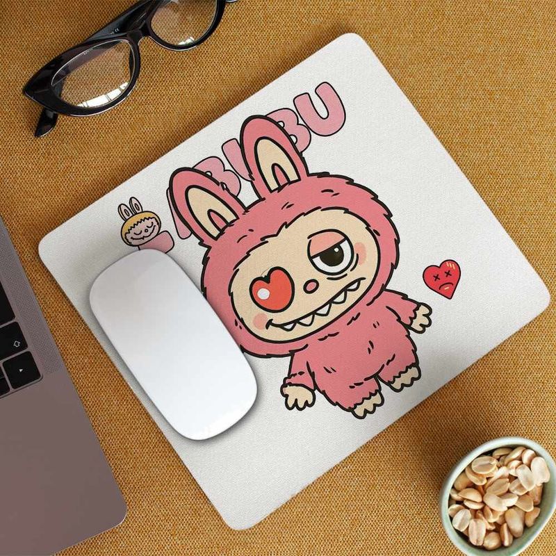 PC, gaming si accesorii - Periferice PC - Mousepad - Mousepad Labubu Heartbreak Dragobete Valentines Day Iubi CoolTrend, 21x19cm - Infinity.ro