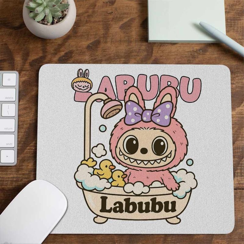 PC, gaming si accesorii - Periferice PC - Mousepad - Mousepad Labubu Bathroom Cada CoolTrend, 21x19cm - Infinity.ro