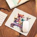 PC, gaming si accesorii - Periferice PC - Mousepad - Mousepad Super Pisicute Happy Birthday CoolTrend, 21x19cm - Infinity.ro
