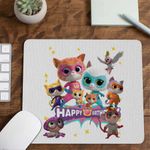 PC, gaming si accesorii - Periferice PC - Mousepad - Mousepad Super Pisicute Happy Birthday CoolTrend, 21x19cm - Infinity.ro