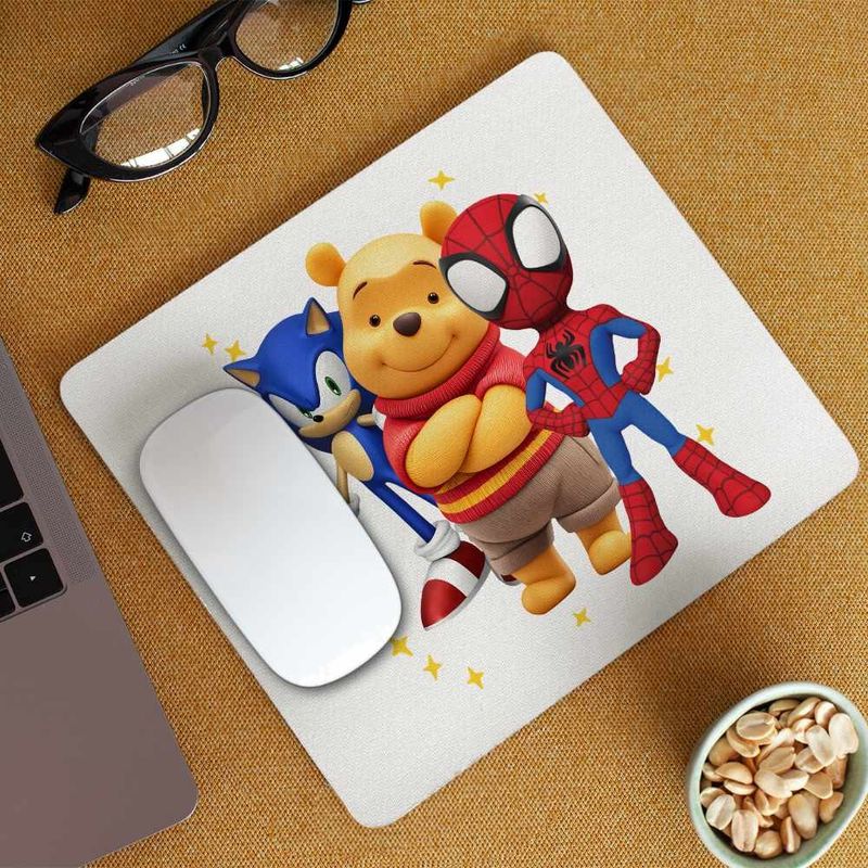 PC, gaming si accesorii - Periferice PC - Mousepad - Mousepad Sonic Winnie Spidey Spiderman CoolTrend, 21x19cm - Infinity.ro