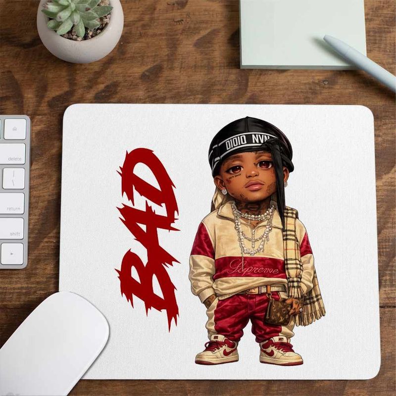 PC, gaming si accesorii - Periferice PC - Mousepad - Mousepad Ski Mask Chibi The Slump God, 21x19cm - Infinity.ro
