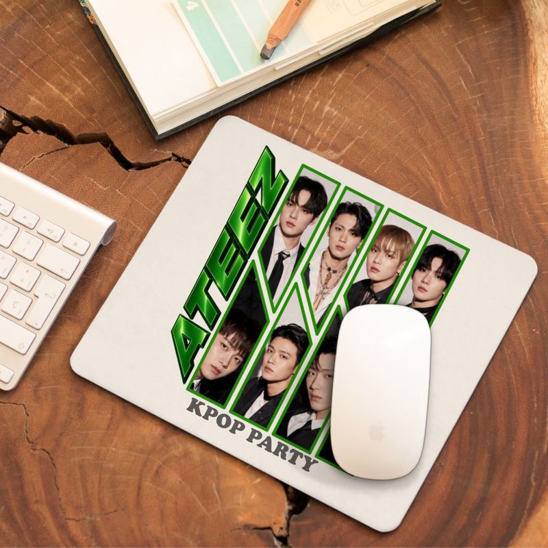 PC, gaming si accesorii - Periferice PC - Mousepad - Mousepad Ateez Song Min-gi Kpop Merch, 21x19cm - Infinity.ro