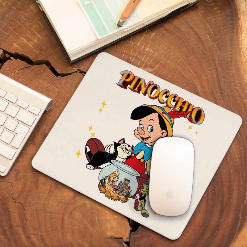 PC, gaming si accesorii - Periferice PC - Mousepad - Mousepad Pinocchio Jiminy Figaro Cleo, 21x19cm - Infinity.ro