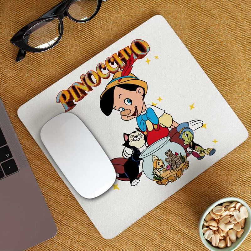 PC, gaming si accesorii - Periferice PC - Mousepad - Mousepad Pinocchio Jiminy Figaro Cleo, 21x19cm - Infinity.ro