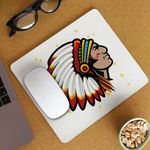 PC, gaming si accesorii - Periferice PC - Mousepad - Mousepad Indian Native American, 21x19cm - Infinity.ro