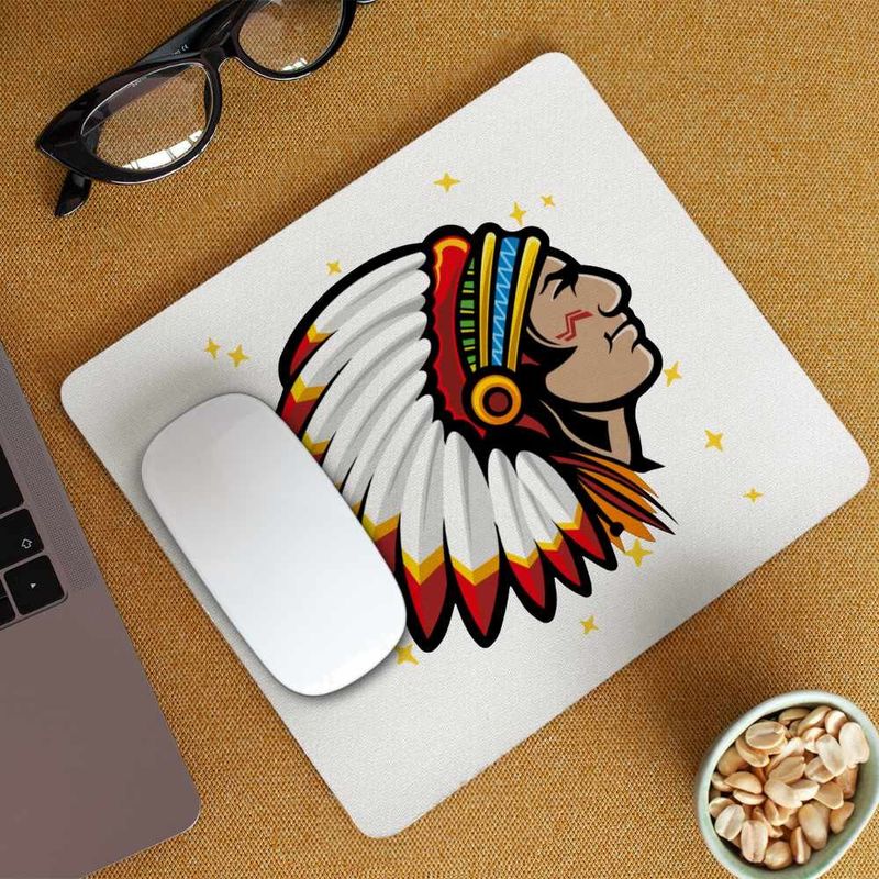 PC, gaming si accesorii - Periferice PC - Mousepad - Mousepad Indian Native American, 21x19cm - Infinity.ro