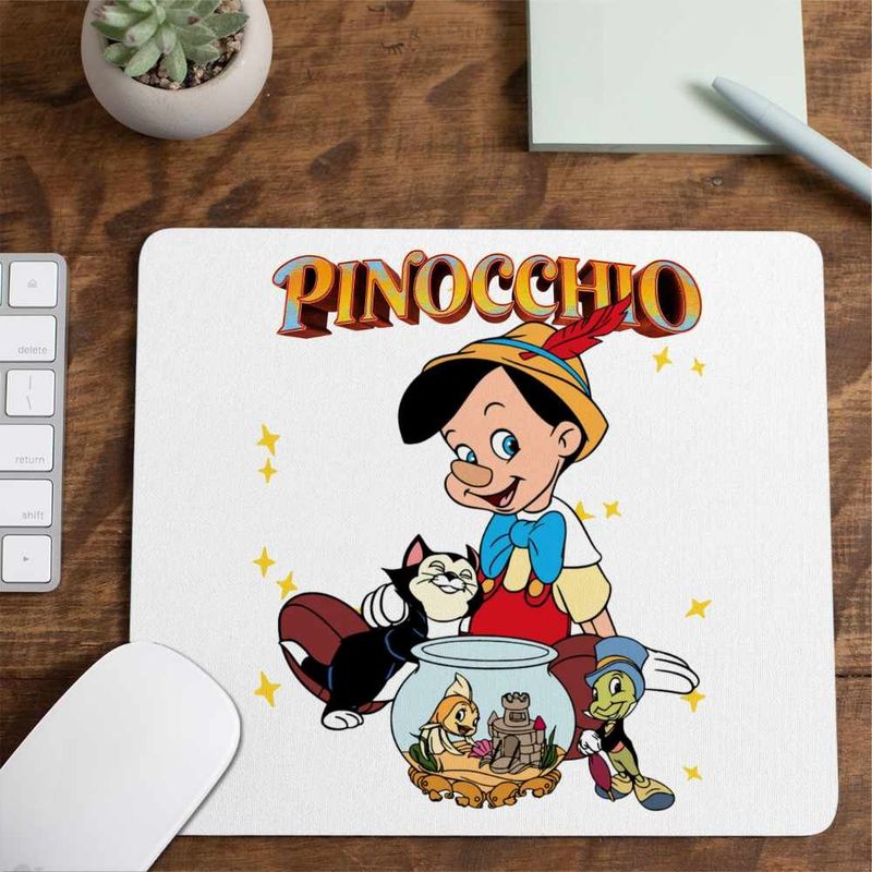 PC, gaming si accesorii - Periferice PC - Mousepad - Mousepad Pinocchio Jiminy Figaro Cleo, 21x19cm - Infinity.ro