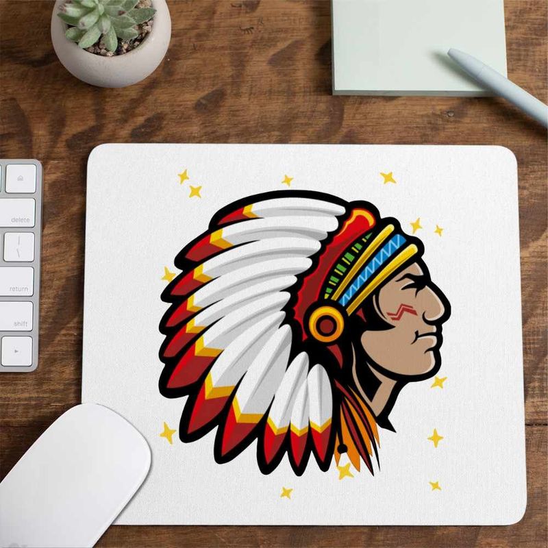 PC, gaming si accesorii - Periferice PC - Mousepad - Mousepad Indian Native American, 21x19cm - Infinity.ro