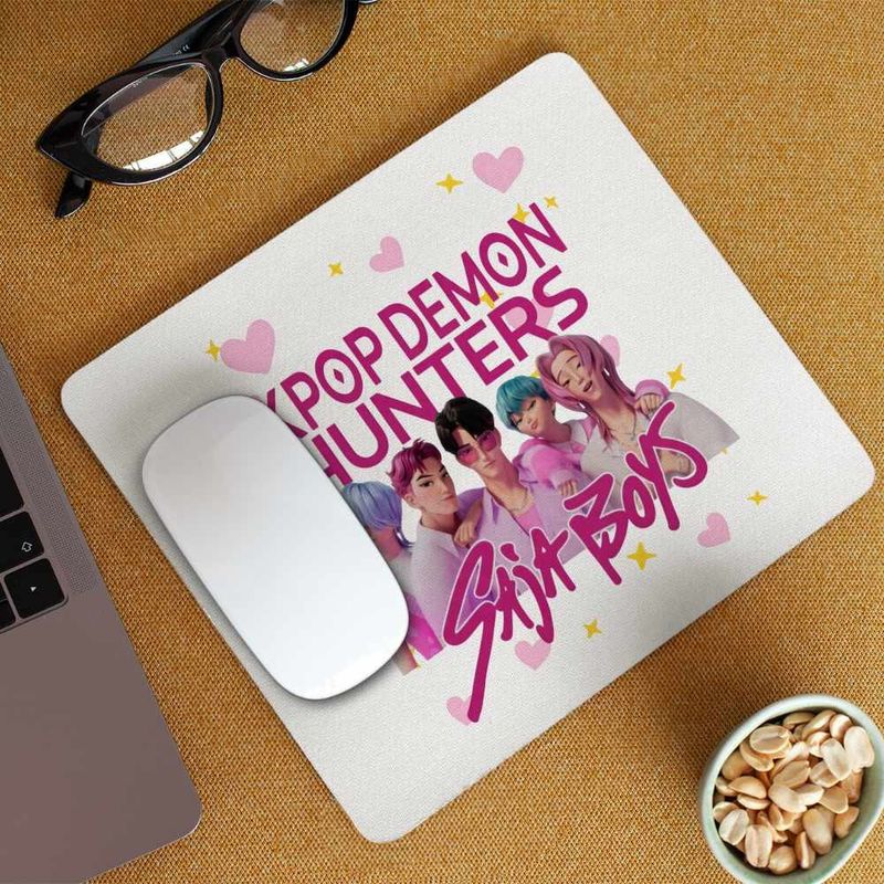 PC, gaming si accesorii - Periferice PC - Mousepad - Mousepad Huntrix Saja Boys Demon Hunters Kpop CoolTrend, 21x19cm - Infinity.ro