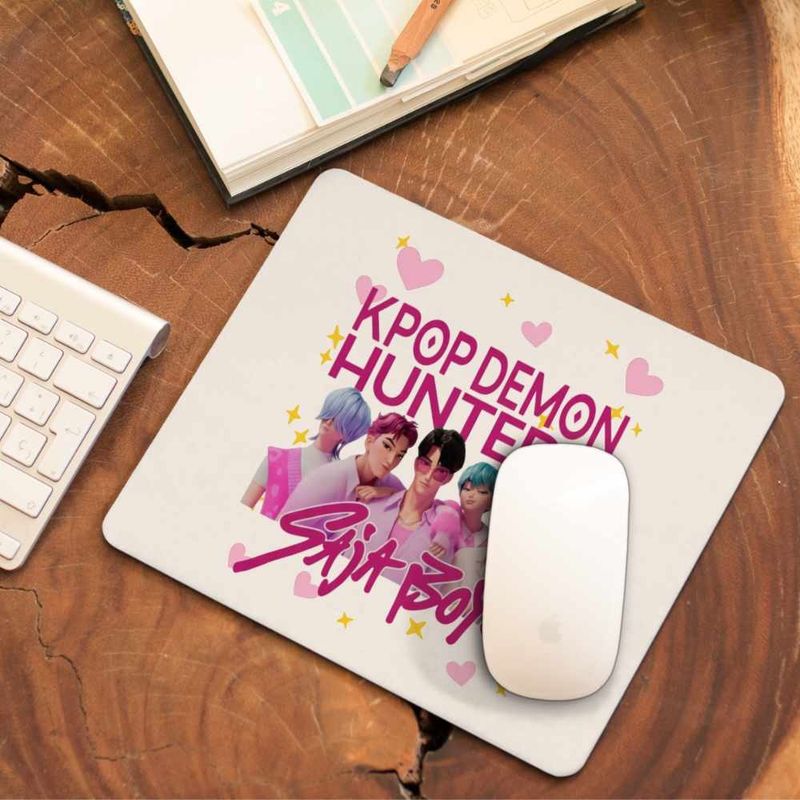 PC, gaming si accesorii - Periferice PC - Mousepad - Mousepad Huntrix Saja Boys Demon Hunters Kpop CoolTrend, 21x19cm - Infinity.ro