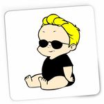 PC, gaming si accesorii - Periferice PC - Mousepad - Mousepad Johnny Bravo Bebelus Blond Ochelari, CoolTrend, 21x19cm - Infinity.ro