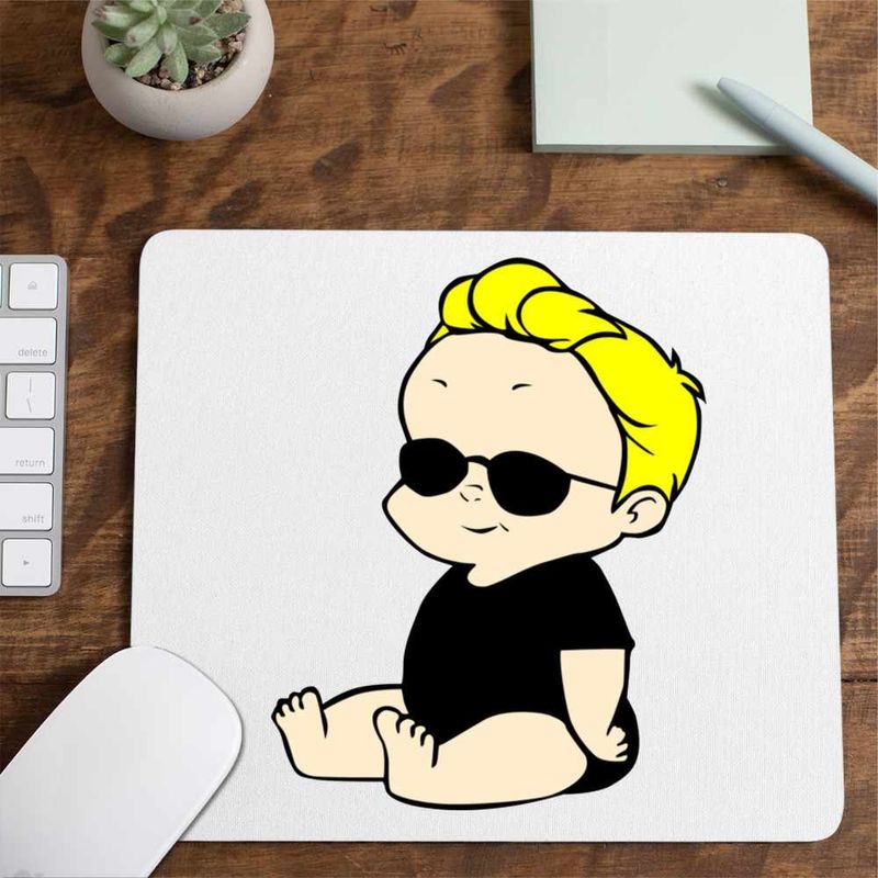 PC, gaming si accesorii - Periferice PC - Mousepad - Mousepad Johnny Bravo Bebelus Blond Ochelari, CoolTrend, 21x19cm - Infinity.ro