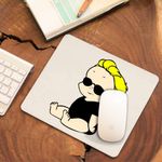 PC, gaming si accesorii - Periferice PC - Mousepad - Mousepad Johnny Bravo Bebelus Blond Ochelari, CoolTrend, 21x19cm - Infinity.ro