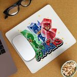 PC, gaming si accesorii - Periferice PC - Mousepad - Mousepad Eroii in Pijama PJ Masks Action CoolTrend, 21x19cm - Infinity.ro