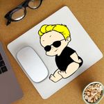 PC, gaming si accesorii - Periferice PC - Mousepad - Mousepad Johnny Bravo Bebelus Blond Ochelari, CoolTrend, 21x19cm - Infinity.ro