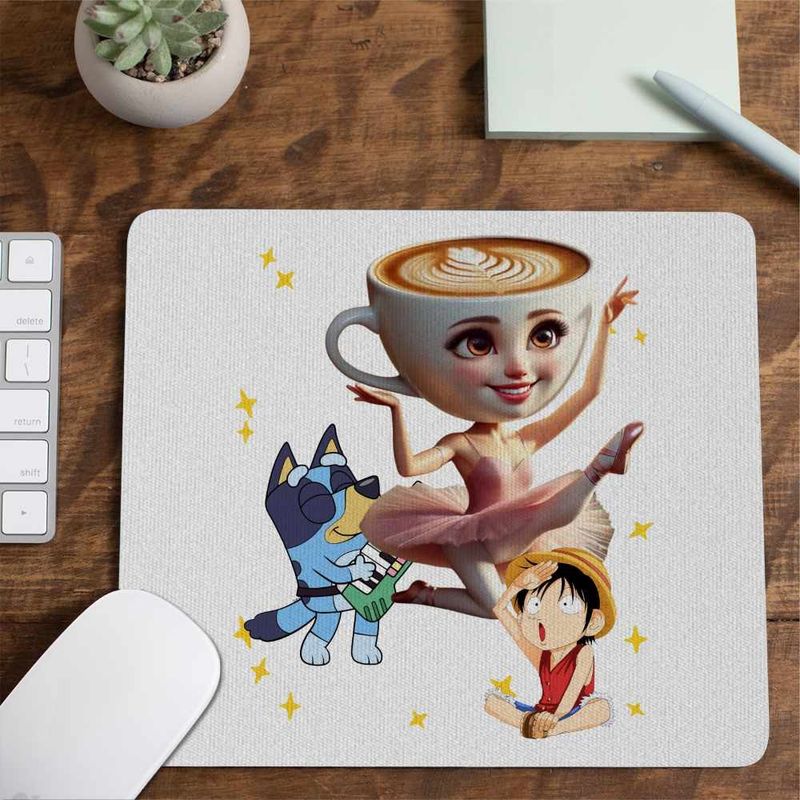 PC, gaming si accesorii - Periferice PC - Mousepad - Mousepad Bluey Balerina Capucina One Piece CoolTrend, 21x19cm - Infinity.ro