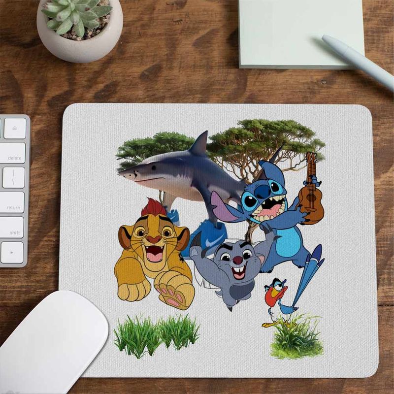 PC, gaming si accesorii - Periferice PC - Mousepad - Mousepad Tralalero Tralala Garda Felina Stitch Meme CoolTrend, 21x19cm - Infinity.ro