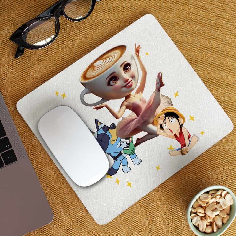 PC, gaming si accesorii - Periferice PC - Mousepad - Mousepad Bluey Balerina Capucina One Piece CoolTrend, 21x19cm - Infinity.ro