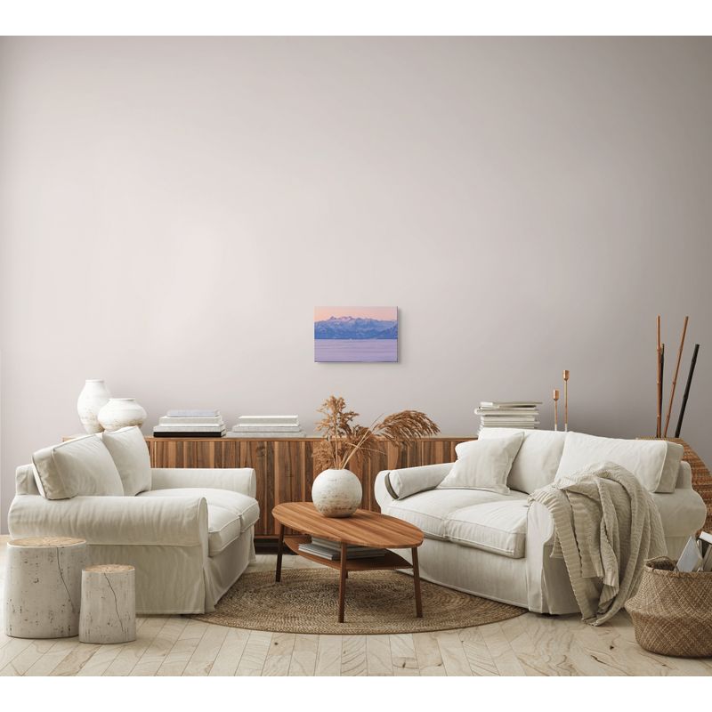 Casa si Gradina - Decoratiuni - Tablouri - Tablou Canvas, "Muntele deasupra norilor rozalii", 39 x 26 cm - Infinity.ro
