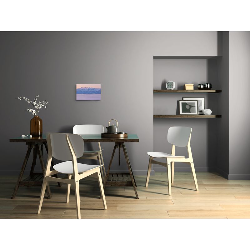 Casa si Gradina - Decoratiuni - Tablouri - Tablou Canvas, "Muntele deasupra norilor rozalii", 39 x 26 cm - Infinity.ro