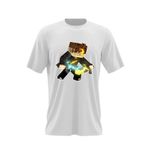 Fashion, accesorii si bijuterii - Barbati - Imbracaminte - Tricouri si bluze barbati - Tricou barbati Diamond Gold Sword Minecraft, alb, marime 2XL - Infinity.ro