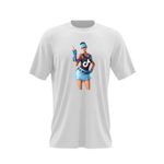 Fashion, accesorii si bijuterii - Barbati - Imbracaminte - Tricouri si bluze barbati - Tricou barbati Volley Girl Fortnite Tiktok, alb, marime 2XL - Infinity.ro