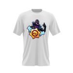 Fashion, accesorii si bijuterii - Barbati - Imbracaminte - Tricouri si bluze barbati - Tricou barbati Raven Fortnite Brawl Stars Epic, alb, marime 2XL - Infinity.ro