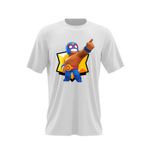 Fashion, accesorii si bijuterii - Barbati - Imbracaminte - Tricouri si bluze barbati - Tricou barbati El Primo Brawler Brawl Stars, alb, marime 2XL - Infinity.ro