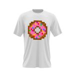 Fashion, accesorii si bijuterii - Barbati - Imbracaminte - Tricouri si bluze barbati - Tricou barbati Minecraft Gogoasa, alb, marime 2XL - Infinity.ro
