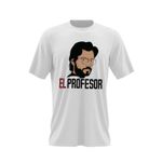 Fashion, accesorii si bijuterii - Barbati - Imbracaminte - Tricouri si bluze barbati - Tricou barbati EL Profesor La Casa de Papel Rebel, alb, marime 2XL - Infinity.ro