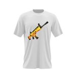 Fashion, accesorii si bijuterii - Barbati - Imbracaminte - Tricouri si bluze barbati - Tricou barbati Scar Fortnite Gun Battle Royale, alb, marime 2XL - Infinity.ro