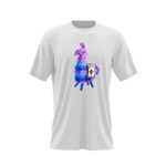 Fashion, accesorii si bijuterii - Barbati - Imbracaminte - Tricouri si bluze barbati - Tricou barbati Llama Fortnite Play, alb, marime 2XL - Infinity.ro