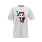 Fashion, accesorii si bijuterii - Barbati - Imbracaminte - Tricouri si bluze barbati - Tricou barbati Minecraft Happy Steve, alb, marime 2XL - Infinity.ro