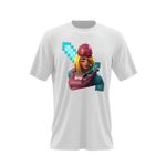 Fashion, accesorii si bijuterii - Barbati - Imbracaminte - Tricouri si bluze barbati - Tricou barbati Skully Fortnite Minecraft Diamond Sword, alb, marime 2XL - Infinity.ro