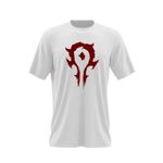 Fashion, accesorii si bijuterii - Barbati - Imbracaminte - Tricouri si bluze barbati - Tricou barbati World of Warcraft Horde Orc WoW Azeroth, alb, marime 2XL - Infinity.ro