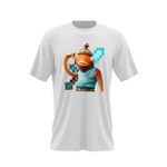 Fashion, accesorii si bijuterii - Barbati - Imbracaminte - Tricouri si bluze barbati - Tricou barbati Fishstick Fortnite Minecraft Diamond Sword, alb, marime 2XL - Infinity.ro