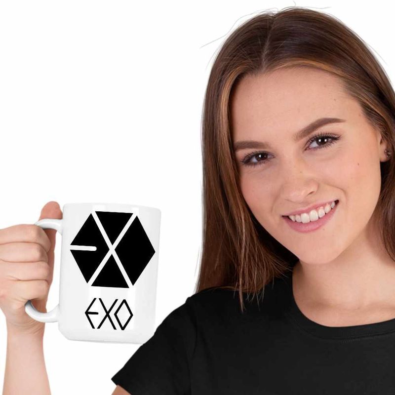 Casa si Gradina - Bucatarie si vesela - Cani si pahare - Cani si cesti - Cana EXO Kpop Merch, alba, 330ml - Infinity.ro