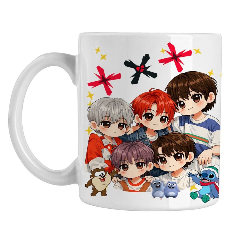 Casa si Gradina - Bucatarie si vesela - Cani si pahare - Cani si cesti - Cana Tomorrow X Together Kpop Merch, alba, 330ml - Infinity.ro