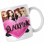 Casa si Gradina - Bucatarie si vesela - Cani si pahare - Cani si cesti - Cana BlackPink Heart Kpop Merch, alba, 330ml - Infinity.ro
