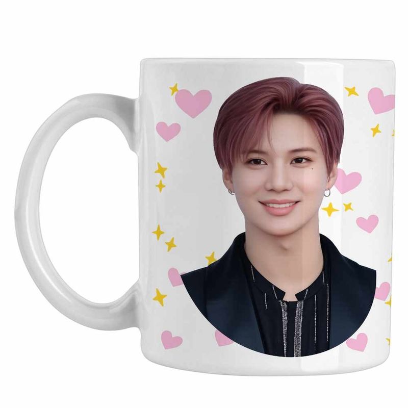 Casa si Gradina - Bucatarie si vesela - Cani si pahare - Cani si cesti - Cana Taemin Kpop Korea Music, alba, 330ml - Infinity.ro