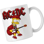 Casa si Gradina - Bucatarie si vesela - Cani si pahare - Cani si cesti - Cana ACDC The Simpsons Bart AC/DC Merch, alba, 330ml - Infinity.ro