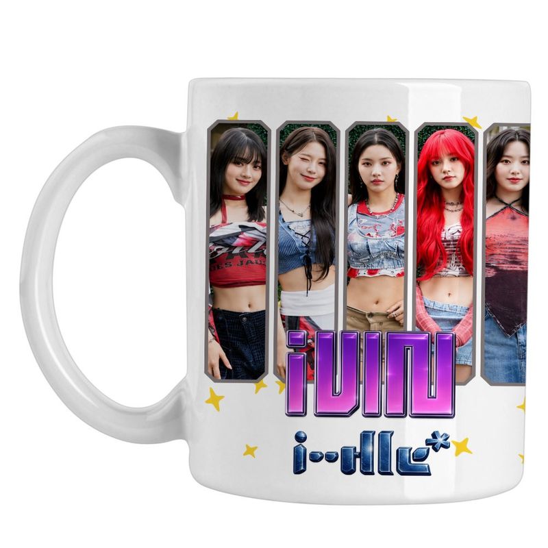 Casa si Gradina - Bucatarie si vesela - Cani si pahare - Cani si cesti - Cana I-dle Kpop Yuqi Soyeon Merch Gidle, alba, 330ml - Infinity.ro